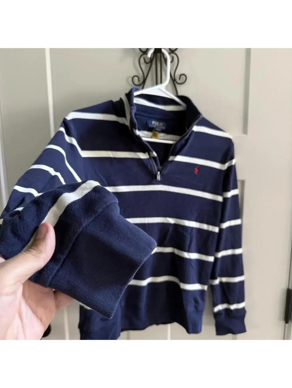 Polo Ralph Lauren Striped Quarter Zip Youth L 🐎